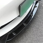 For Tesla Model 3 2017-2023 Gloss Black ABS Plastic Car Front Bumper Lip Splitter Spoiler Diffuser Guard Trim Body Kits