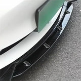 For Tesla Model 3 2017-2023 Gloss Black ABS Plastic Car Front Bumper Lip Splitter Spoiler Diffuser Guard Trim Body Kits