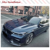 Carbon Fiber Front Bumper Lip Spoiler Splitters For BMW 7 Series G11 G12 M Sport 2016-2018 Car Body Kits Guards Carbon Fiber/FRP