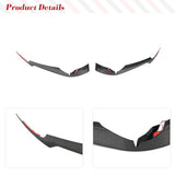 Carbon Fiber Car Front Bumper Splitter Fins For Chevrolet Corvette C8 Stingray 2020UP Real Carbon Front Bumper Air Vent Canards