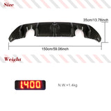 For Ford Focus RS Carbon Fiber Car Rear Bumper Lip Diffuser For Ford Focus RS Hatchback 4 Door 2016-2018 Rear Spoiler Splitter
