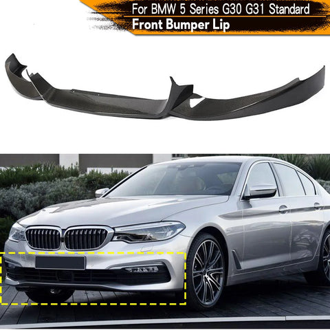 Carbon Fiber Front Bumper Lip Spoiler for BMW 5 Series G30 G31 Standard Bumper 2018 - 2020 Front Bumper Lip Spoiler