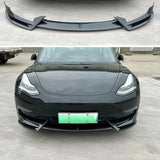 Tesla Model Y Front Bumper Lip 2023 Spoiler Deflector Chin Guard Trim Cover Modified Body Kit Diffuser For Model 3 Y 2017-2023