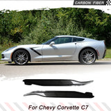 For Chevrolet Corvette C7 Corvette Z06 Z51 2014-2017 Carbon Fiber Side Bumper Extension Skirt Auto Racing Car Styling Body Kits
