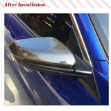 For Honda Civic 10th 2016-2018 DRY Carbon Fiber Car Rearview Side Mirror Cover Shell Cap Exterior Sticker Rear View Case Trim