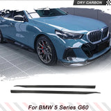 Car Racing Body Kits Extension Lip Spoiler Dry Carbon Car Side Skirts Extension Spoiler For BMW 5 Series I5 G60 2024