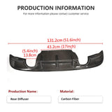 Carbon Fiber Car Rear Bumper Diffuser Chin Lip Spoiler for Jaguar XE Sedan 4-Door 2015-2017 Diffuser Dual Exhaust One Outlet