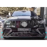 Carbon Fiber Front Bumper Lip Spoiler Diffuser Chin Body Kits for Benz GLE Class C167 GLE350 GLE53 AMG Sport Coupe 2020-2023 FRP