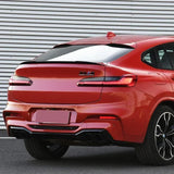 For BMW X4 G02 X4M 2018 2019 2020 2021 2022 2023 Car Trunk Rear Spoiler Gloss Black Splitter Diffuser Rear Wing Modification Kit