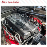 Dry Carbon Fiber Car Front Car Engine Cover Trim Fit For Chevrolet Corvette C8 2020-2023 Car Hood Engine Cover Trim