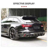 Car Rear Bumper Diffuser Lip Spoiler For Audi RS6 C8 Avant 2019-2021 Dry Carbon Rear Diffuser Lip Spoiler Splitters Protector