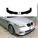 1set in 3Pcs For BMW 5-Series M-Sport E60 E61 2004-2010 Body Kit Tuning Car Front Bumper Splitter Lip Protector Spoiler