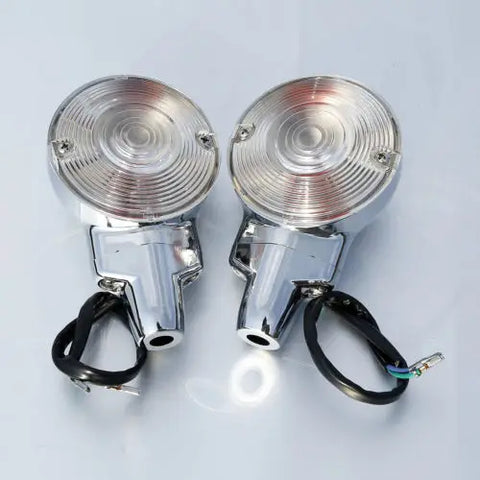 Motorcycle Front Flat Turn Signal Lights Light For Harley Touring Electra Glide Road Glide King Heritage Softail FLSTC 01-17