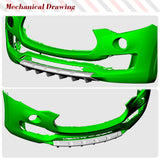 Carbon Fiber Car Front Bumper Lip Spoiler Splitters Car Front Racing Spoiler Body Kits for Maserati Levante SUV 2016-2019