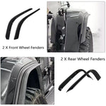 4PCS For Jeep Wrangler JL 2018-2023 Front Rear Car Wheel Fender Flares Arch Flaps Mudguard Splash Extensions Strips Trim