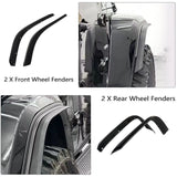 4PCS For Jeep Wrangler JL 2018-2023 Front Rear Car Wheel Fender Flares Arch Flaps Mudguard Splash Extensions Strips Trim