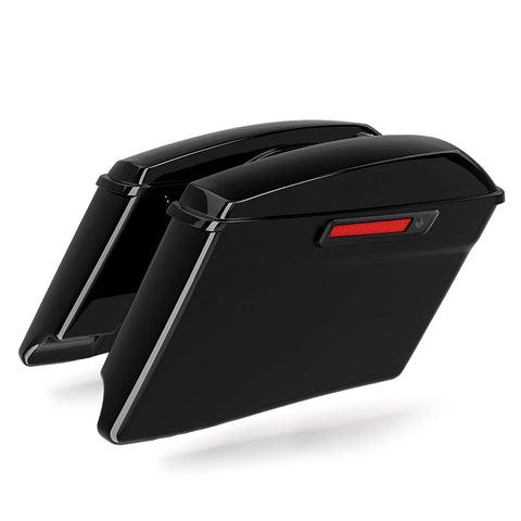 Motorcycle 4" Stretched Hard Saddlebag Bags For Harley Touring Road King Road Glide Street Glide 2014-2024