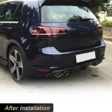 Rear Bumper Diffuser Lip Spoiler Carbon Fiber For Volkswagen VW Golf 7 MK7 R R-Line Hatchback 14-17 Rear Bumper Diffuser Black