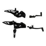 Motorcycle Front Driver Foot Pegs Footrest Bracket Fit For Suzuki GSXR1000 2017-24 21 Black
