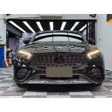 For Mercedes Benz E Class W213 E260 E300 E350 2021+ Car Front Bumper Splitter Front Lip Chin Spoiler Diffuser Parts Carbon Fiber
