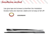 Carbon Fiber Car Side Skirts for Ford Mustang Dark Horse 2023 2024 Bumper Side Skirt Extension Lip Spoiler Body Kits Guards