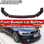4Pcs/Set G30 Front Lip Car Front Bumper Splitter Lip Spoiler Diffuser Guard Cover For BMW G30 G31 G38 M Sport 2017-2023 Body Kit
