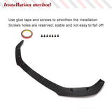 Car Front Bumper Lip Spoiler Splitters For Audi A5 Sline S5 B9 Sportback 2017-2019 Carbon Fiber Front Bumper Lip Car Body Kits