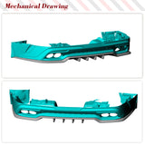 Carbon Fiber Rear Bumper Diffuser Lip Spoiler For KIA Stinger GT EX Hatchback 2018-2022 Car Rear Diffuser Lip Spoiler Guard