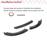 Car Front Bumper Lip Spoiler for Porsche Panamera 2010-2013 Carbon Fiber Car Racing Spoiler Front Bumper Spoiler 3PCS Body Kits