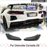 Carbon Fiber Rear Bumper Splitters for Chevrolet Corvette Stingray C8 2020-2023 FRP Rear Diffuser Lower Spoiler Protector