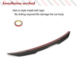 Carbon Fiber Rear Racing Spoiler for Audi 4-Door A5 Base/Sline S5 B9 2018-2024 High Kick Duckbill Rear Spoiler Wing Body Kits