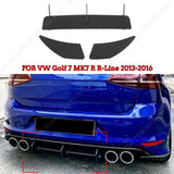 Rear Bumper Diffuser Flag Spoiler Splitter Lip Accessories For VW Golf MK5 R32 MK6 MK7 7.5 MK8 GTI MK7R 7.5R 2005-2022 Tuning