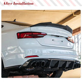 Carbon Fiber Rear Racing Spoiler for Audi 4-Door A5 Base/Sline S5 B9 2018-2024 High Kick Duckbill Rear Spoiler Wing Body Kits