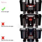 2xMotorcycle Rear Fender Led Side Lights Filler Panel Turn Signal Brake Lamp For Harley Touring Road King Street Glide 2014-Up