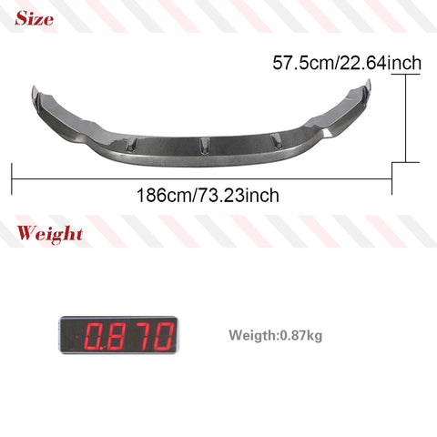 Car Front Bumper Lip Spoiler Bumper Guard Protector for BMW F85 X5M F86 X6M 2014 - 2018 Carbon Fiber