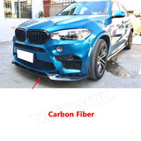 Carbon Fiber/FRP Front Lip Spoiler For BMW X5M F85 X6M F86 2015 -2018 V Style Forged Carbon Head Bumper Chin Car Styling