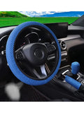 1PC Ice Silk Car Steering Wheel Cover Suitable for All Cars and All Seasons