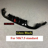 For Volkswagen Golf 7.5 GTI MK7.5 GTI TCR Car Rear Bumper Diffuser Rear Side Splitter Spoiler Lip for MK7.5 Golf 7.5 Standard