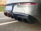 PP Car Rear Bumper Diffuser Lip Spoiler for Mercedes Benz C Class C205 C63 AMG Coupe 2 Door 2015-2019 Diffuser with Exhaust Tips