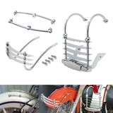 Front Spear Trim Rear Fender Bumper Cheese Grater For Harley Heritage Springer FLSTS 1997 1998 1999 2000 2001 02 2003 Motorcycle
