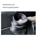Car Trash Can Portable Durable Foldable Hanging Car Storage Bucket Chair Back Oxford Cloth Storage Bag Trash Can 1pc