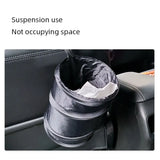 Car Trash Can Portable Durable Foldable Hanging Car Storage Bucket Chair Back Oxford Cloth Storage Bag Trash Can 1pc