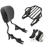 Motorcycle Sissy Bar Backrest Luggage Rack Docking Kit For Harley Touring Road King Street Glide FLHX 2014-2024