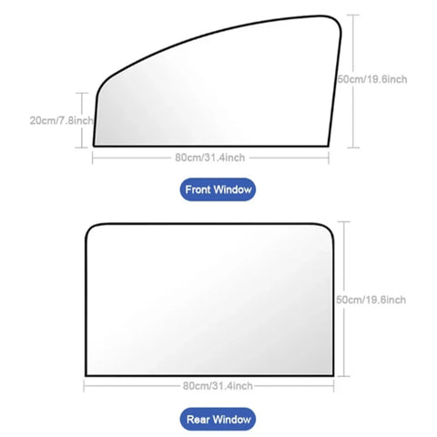 2Pc/Set Magnet Car Side Window Curtain Privacy Curtains for Car Sun Shade Summer Sunshades UV Reflection Front/Back Window