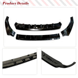 ABS Glossy Black Car Front Bumper Lip for Audi Q8 S line Sport Version 2019-2023 Car Front Bumper Spoiler Lip Splitter Lip