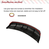 Carbon Fiber Car Rear Bumper Diffuser Lip Spoiler For Tesla Model 3 2016-2023 Car Rear Bumper Lip Rear Racing Body Kits