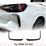 For BMW X3 G01 X3 20d 25i 20i 30i 30d M40i M40d 2021-2023 Rear Bumper Canards ABS Black Air Intake Trim Diffuser Car Body Kits