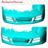 For Porsche 911 Carrera 4 GTS 2017UP Car Front Bumper Air Vent Cover Prepreg Dry Carbon Fiber Air Vent Cover Trims Front Spoiler