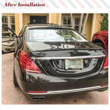 Carbon Fiber / FRP Car Rear Roof Spoiler Lip Wings for Mercedes-Benz S-Class W222 S63 S65 AMG 4-Door 2014 - 2020 Rear Boot Wing
