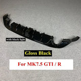 For Volkswagen Golf 7.5 GTI MK7.5 GTI TCR Car Rear Bumper Diffuser Rear Side Splitter Spoiler Lip for MK7.5 Golf 7.5 Standard